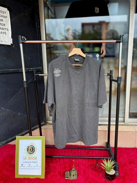 T-shirt oversize noir unisexe