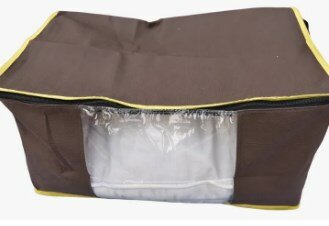 CUSTOMIZE Pack Of 2 Large Storage Bags, Clothes Storage Box Bins Foldable Closet Organizers (20x11x11 inch)