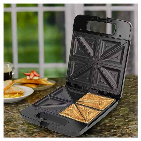 Avinas electric sandwich maker, 4 slices dual toast, non sti