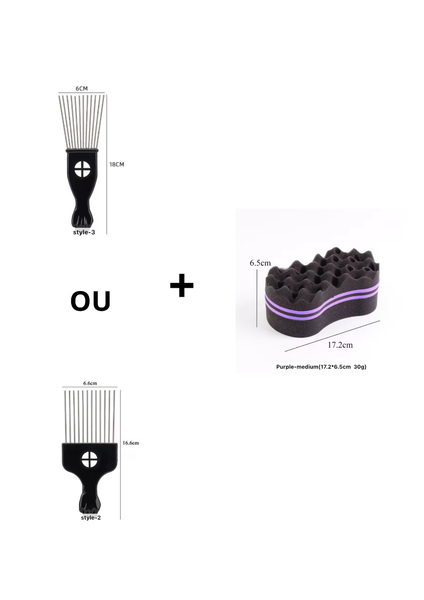 CHIFFONS TWIST+  PEIGNE AFRO