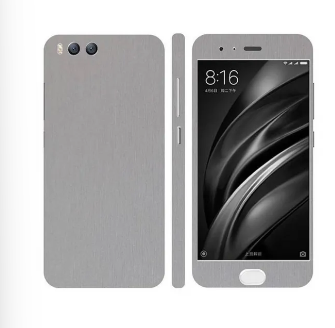 Xiaomi Mi 6 Silver Brushed Metal texture Mobile Skin