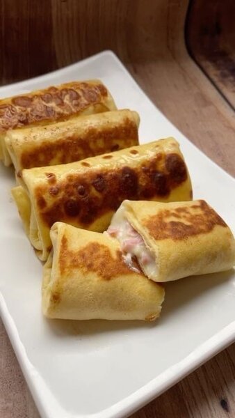 Crêpes jambon et fromage