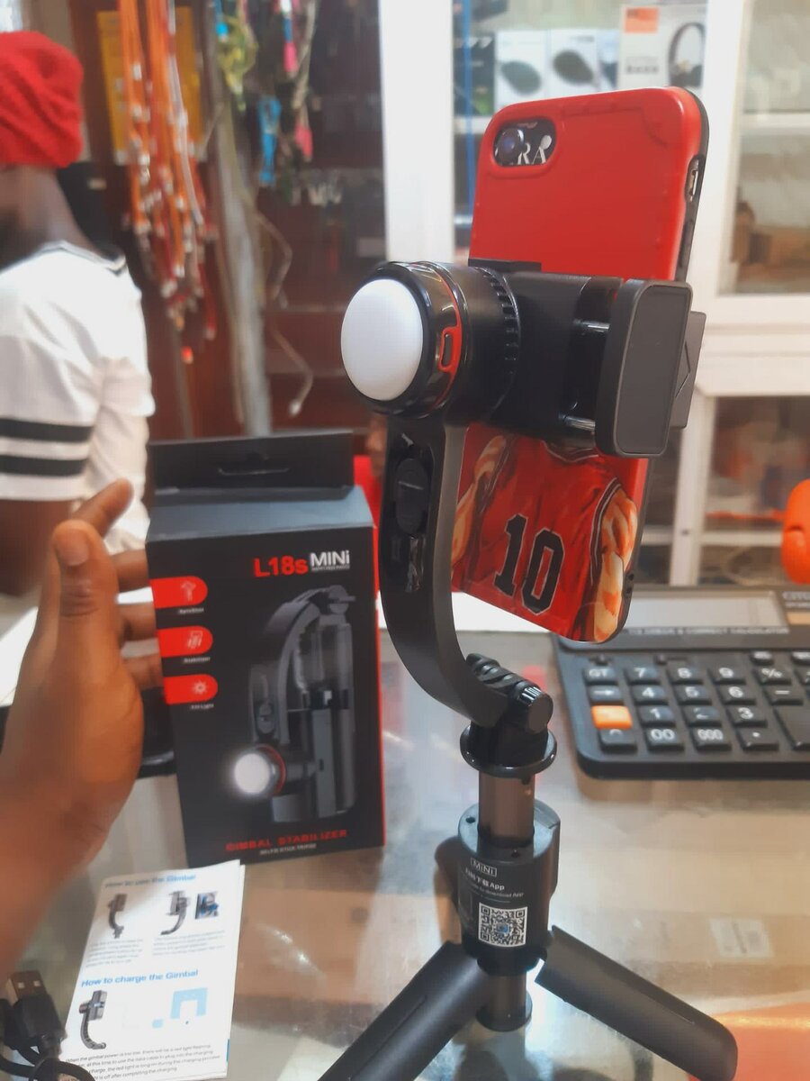 Mini Gimbal Stabilizer with Light