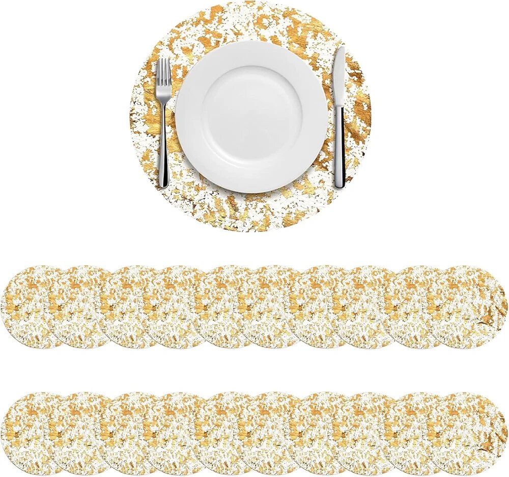 Napperons dorés étincelants