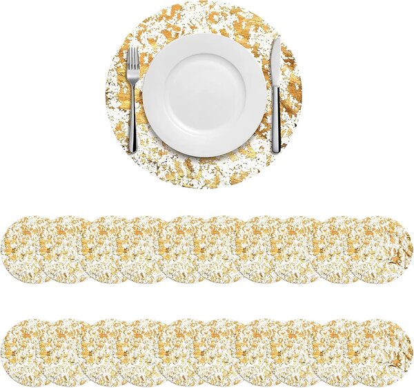 Napperons dorés étincelants