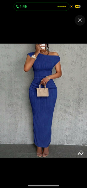 Robe longue élégante bleue