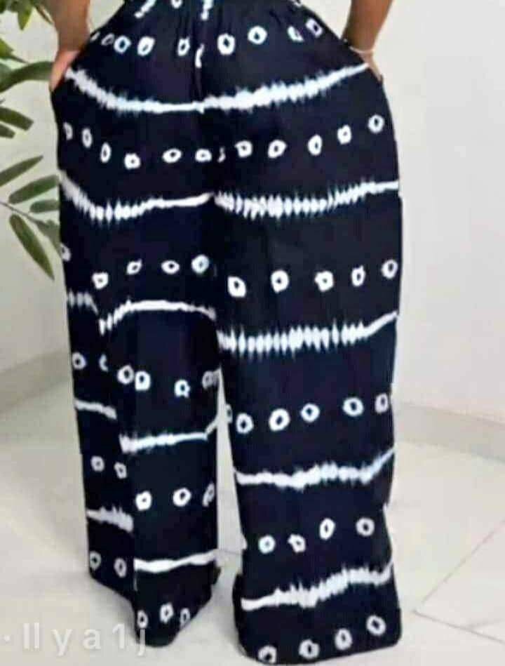 Pantalons larges imprimés colorés