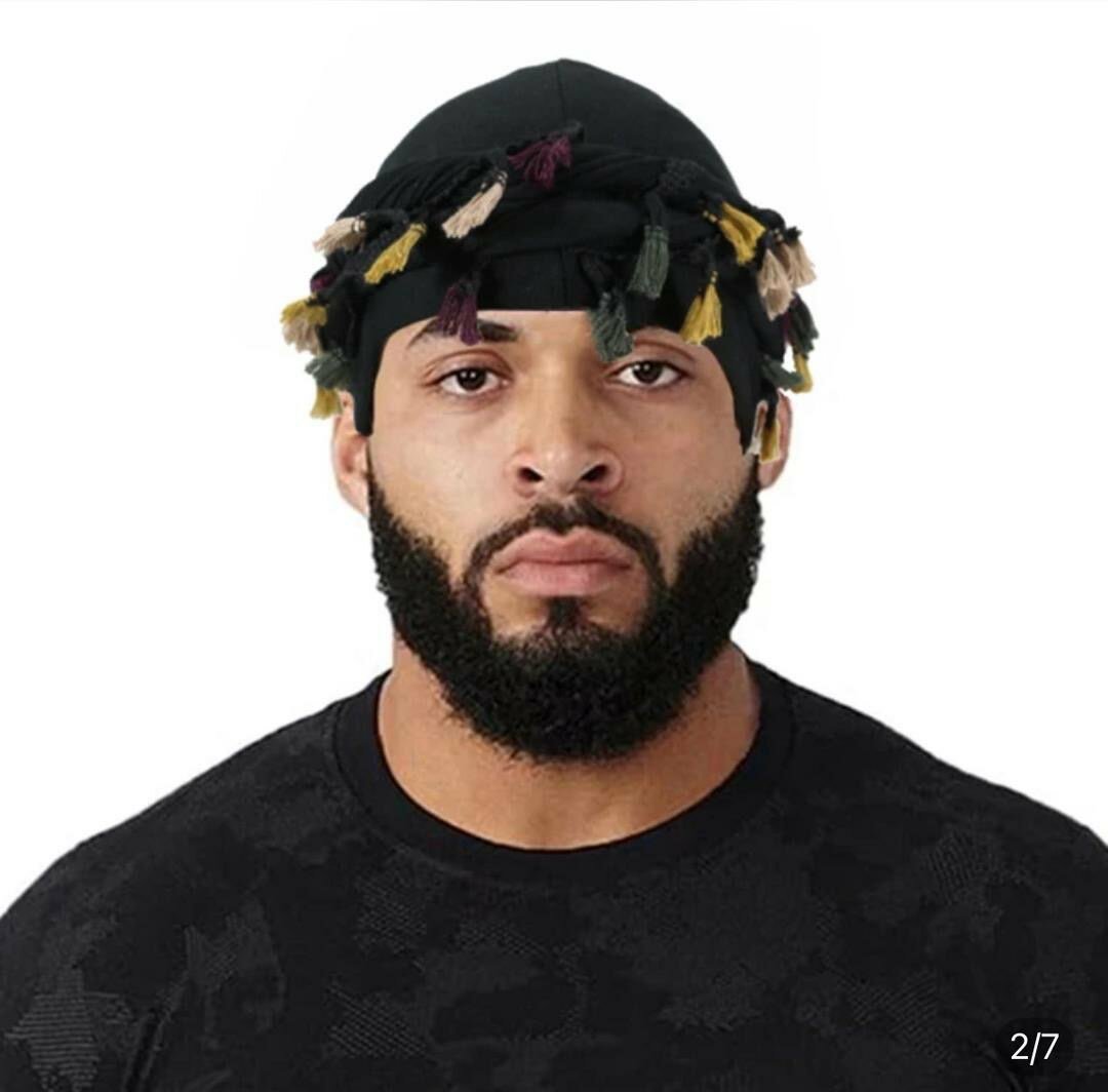 Durag avec pompons pour homme