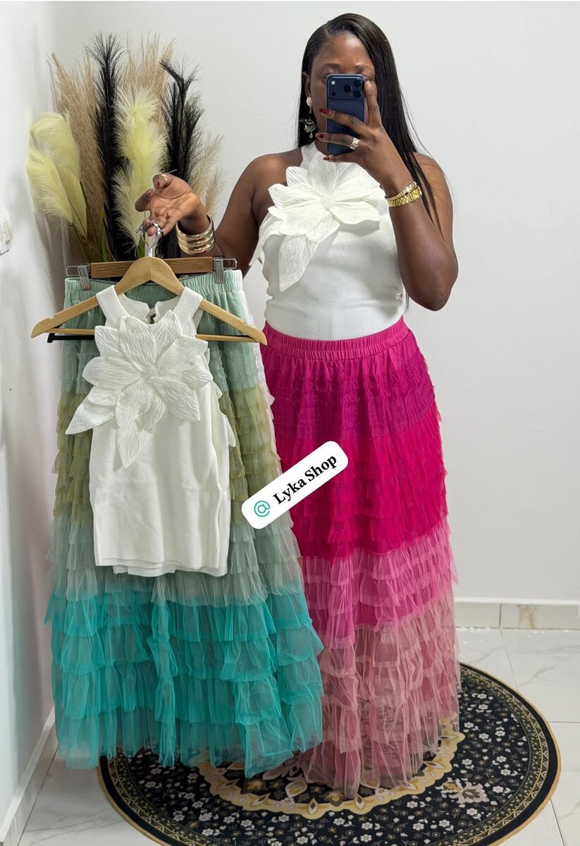 Jupe plissée dégradée chic