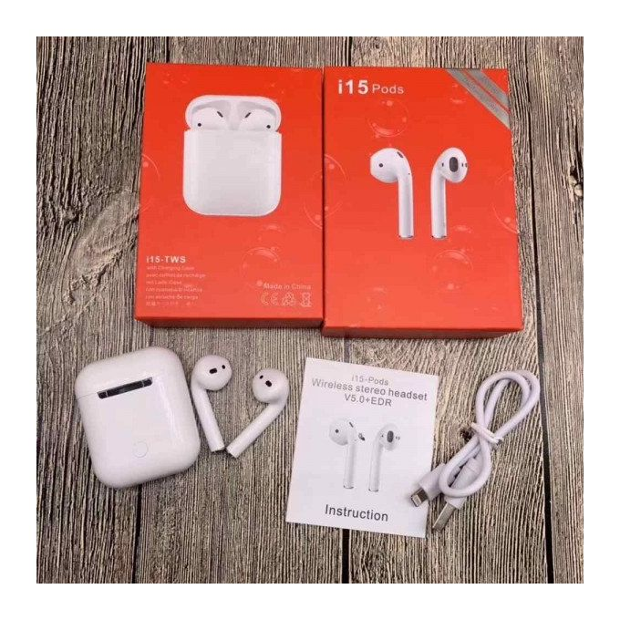 Ecouteur Bluetooth Sans Fil I15 Pods Blanc