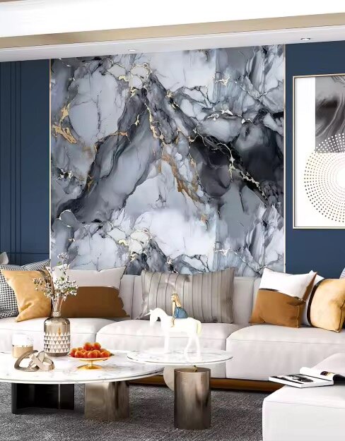 Papier peint adhésif marbré