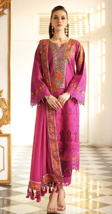 Charizma  𝑻𝑨𝑩𝑬𝑬𝑹 - Unstitched Premium Schiffli Lawn Collection