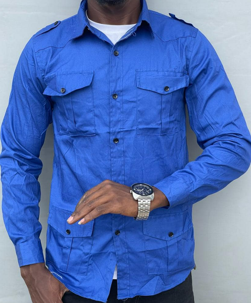 Quadral pocket safari shirt