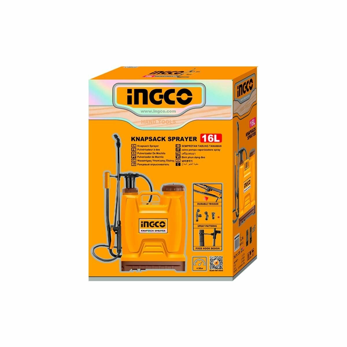 Pulvérisateur à dos INGCO 16L