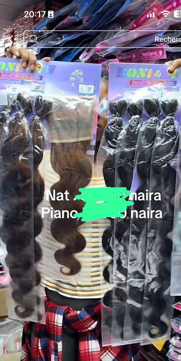 Extensions de cheveux synthétiques