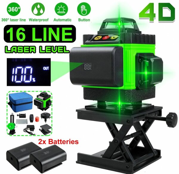 16 lines 4D laser digital level green light