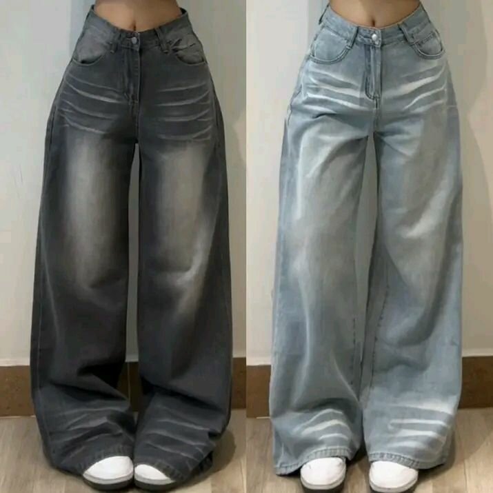 Jeans larges tendance femme