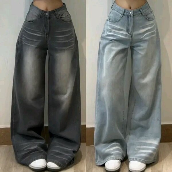 Jeans larges tendance femme