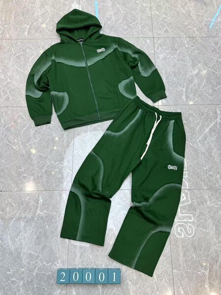Ensemble jogging vert unisexe