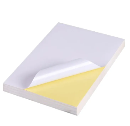 20-50 Sheets A4 White Self Adhesive Sticker Label Glossy Surface Paper Sheet for Inkjet Printer Copier Craft Paper