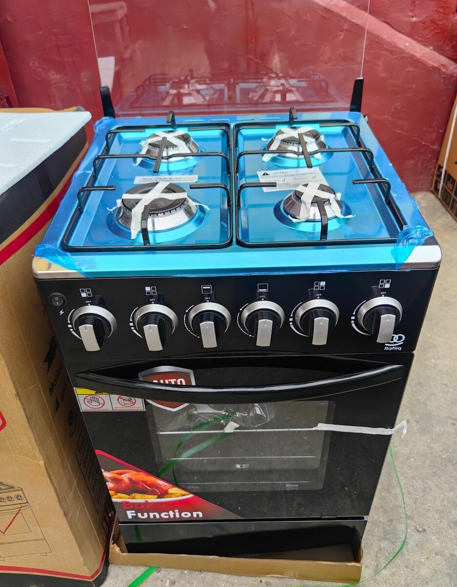 Automatic Ignition 50x50 4 burner gas cooker,oven with grill