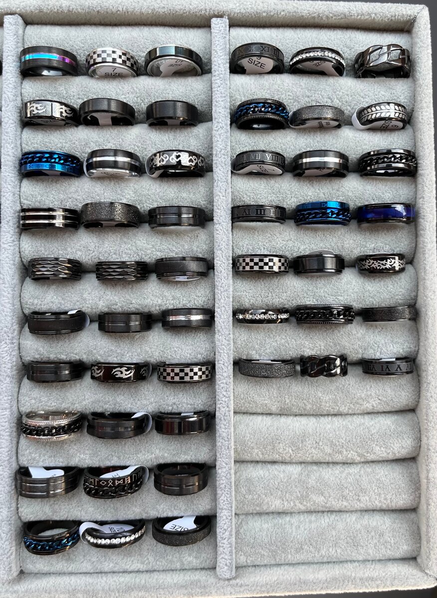 Bagues en acier inoxydable design