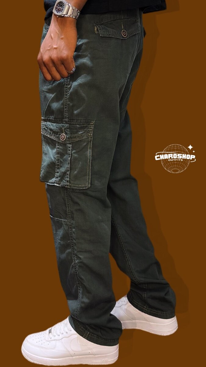 Pantalon Cargo Homme Vert