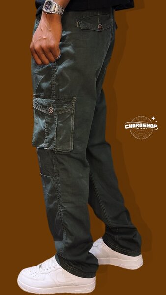 Pantalon Cargo Homme Vert