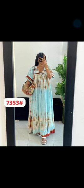 Robe Maxi en Viscose Batik