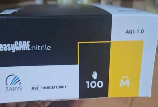 Gants nitrile professionnels noirs