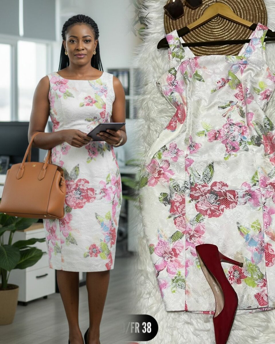 Robe élégante fleurs femme