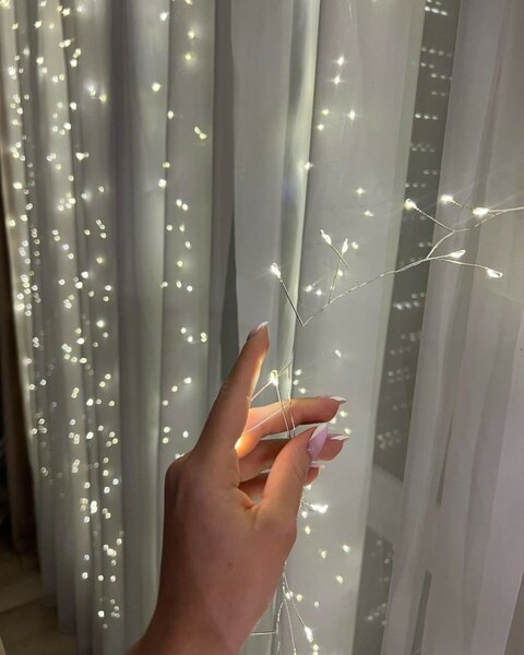 Гирлянда штора хвойная лапа