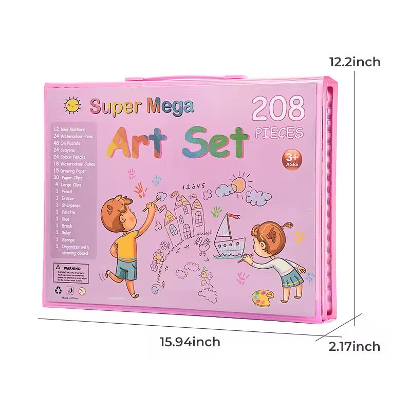 Kit peinture enfant 208 pièces