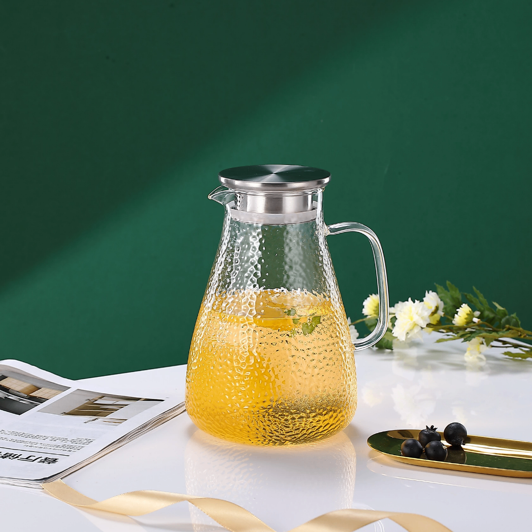 Carafe en verre avec couvercle