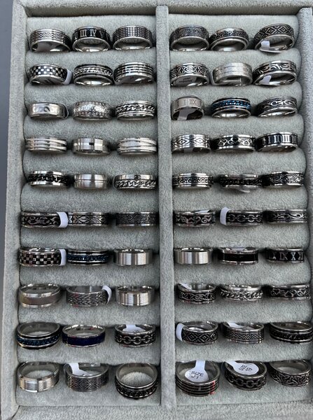 Bagues en acier inoxydable élégantes