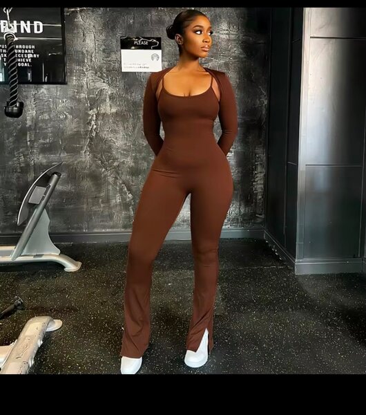 Two piece jumpsuit and top