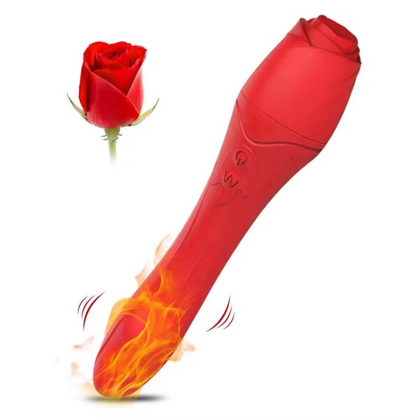 Vibrateur Chauffant en Forme de Rose