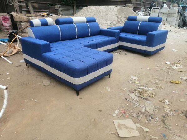 Canapé Moderne en Tissu Bleu