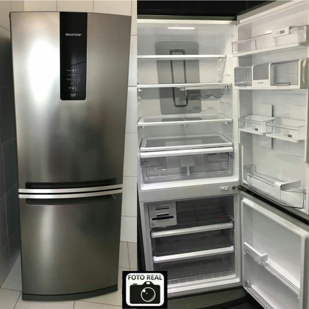 Réfrigérateur inox porte française