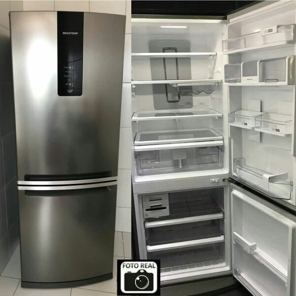 Réfrigérateur inox porte française