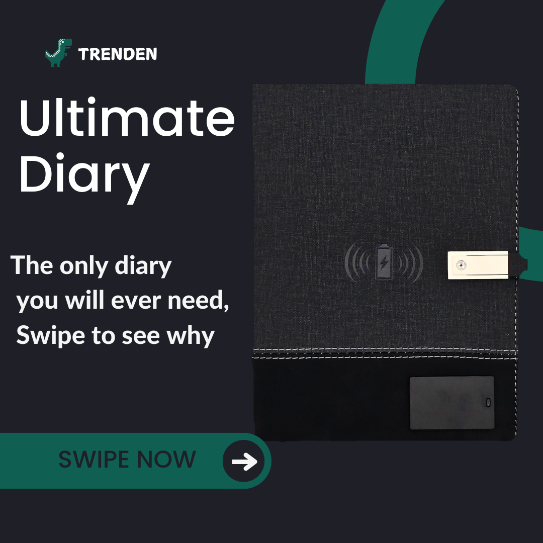 Ultimate Diary with wireless powerbank 64Gb USB reading ligh