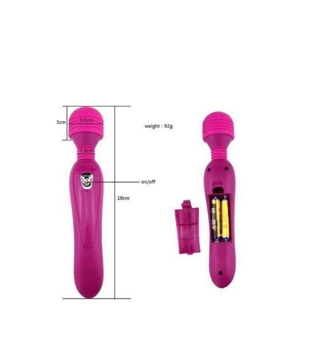 Vibromasseur Double Tête Rotatif