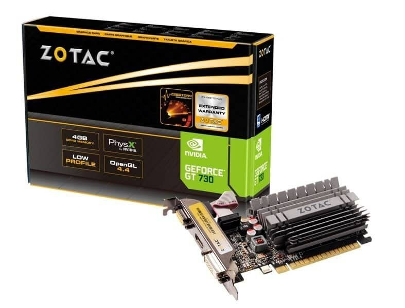 CARTE GRAPHIQUE NVIDIA 04GB DDR3 ZOTAC GT730