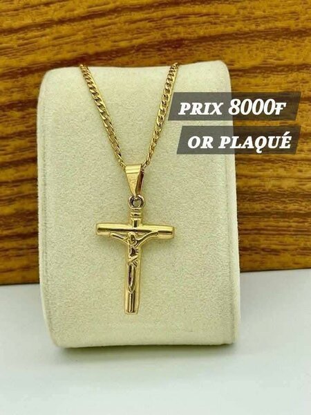 Collier Croix Plaqué Or