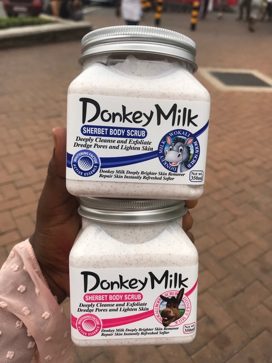 Donkey milk body scrub