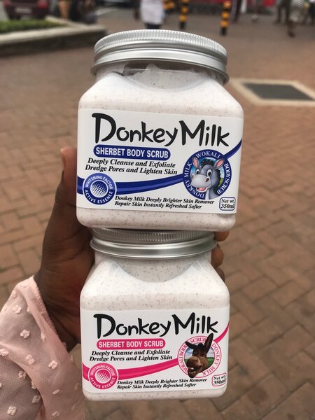 Donkey milk body scrub