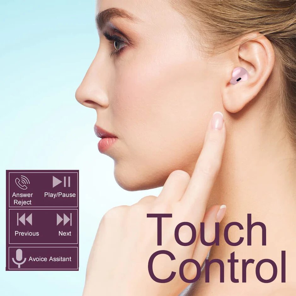 Mini écouteurs sans fil Bluetooth, petits écouteurs semi-int