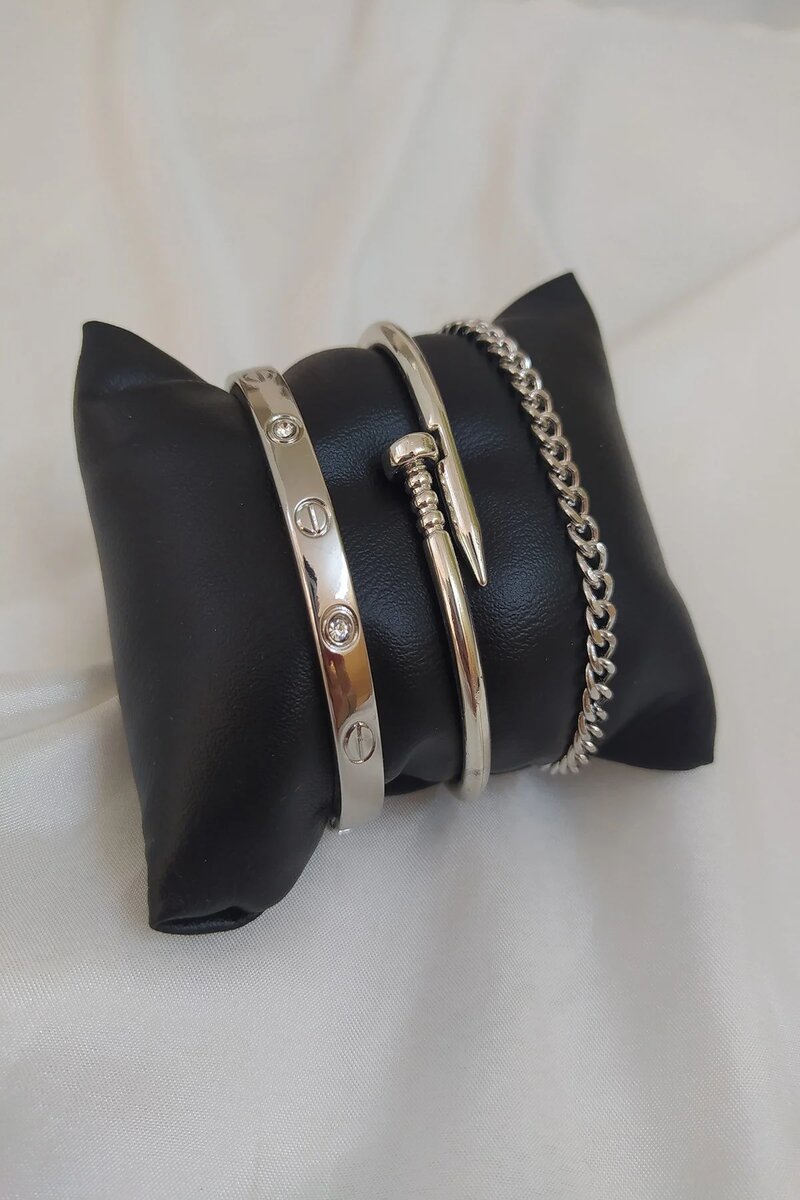 3Bracelet en acier inoxydable