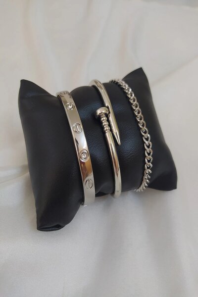 3Bracelet en acier inoxydable