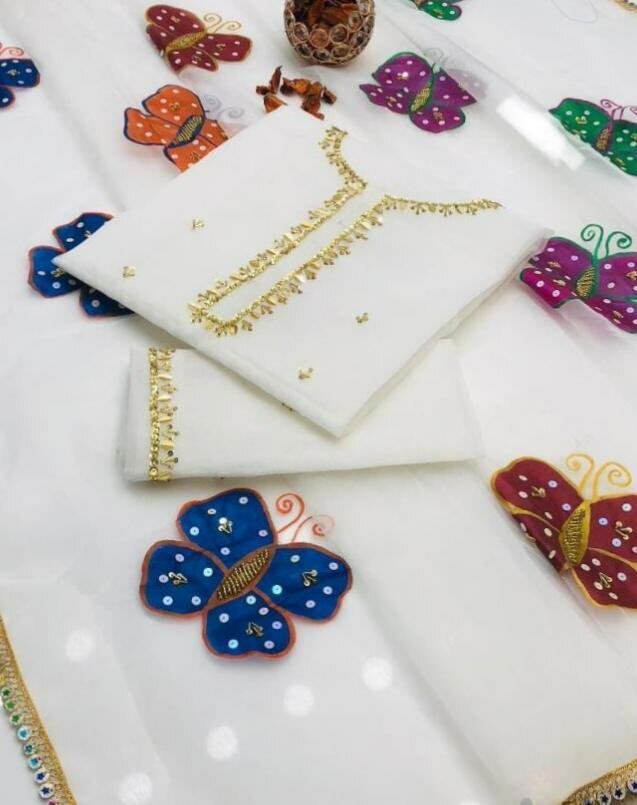 Eid collection women unstitched organza suit